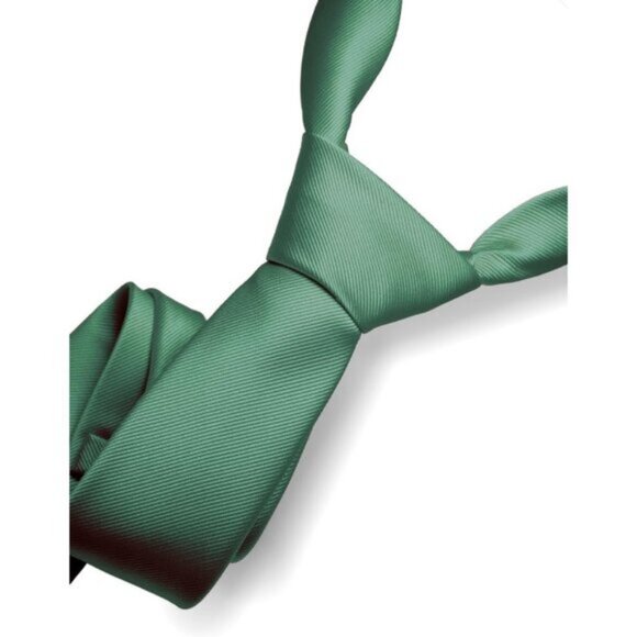 ⚡Men Eucalyptus Green Imported Silk Blend Formal Stylish Affordable Neck Tie - Picture 2 of 4